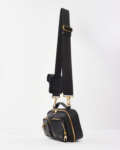 Louis Vuitton Black Monogram Empreinte Leather Utility Crossbody Bag