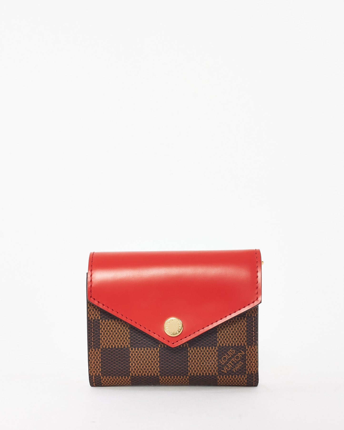 Louis Vuitton Monogram Canvas & Red Zoe Wallet