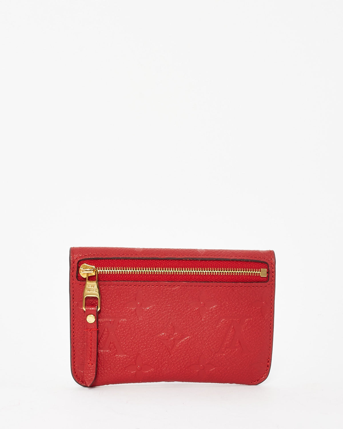 Louis Vuitton Red Monogram Empreinte Leather Key Ring Pouch