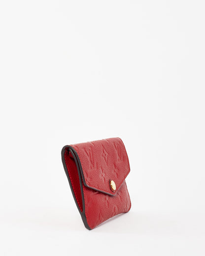 Louis Vuitton Red Monogram Empreinte Leather Key Ring Pouch