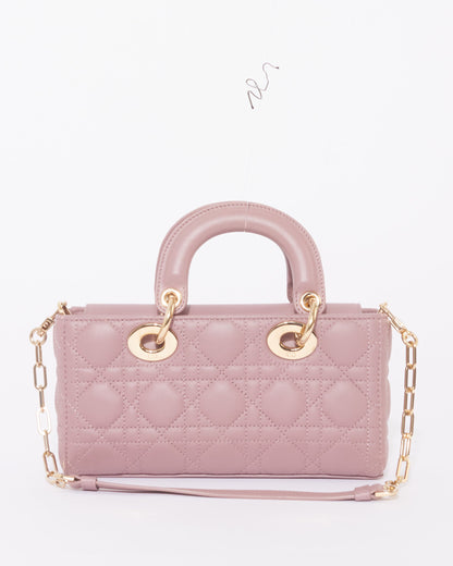Dior Blush Pink Lambskin Cannage Leather Small D-Joy Bag