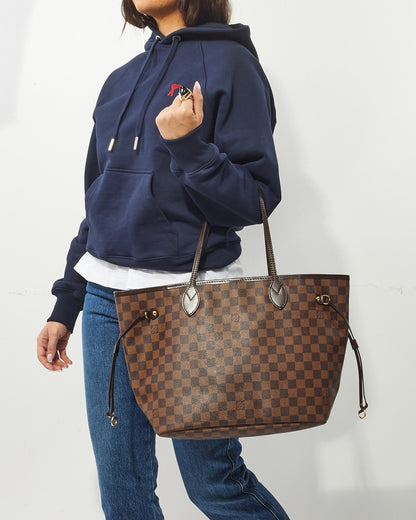 Louis Vuitton Damier Ebene Canvas MM Neverfull Tote Bag NO POUCH