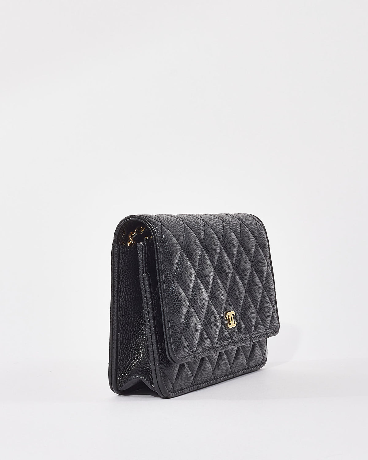 Chanel Black Caviar Leather Wallet On Chain GHW