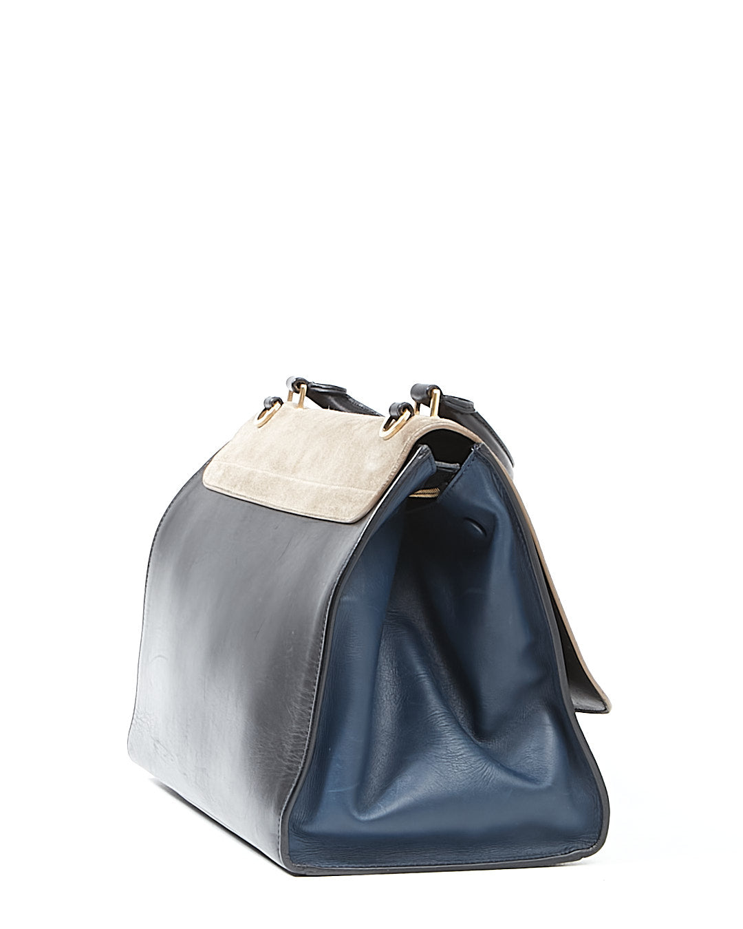 Celine Tri Color Suede & Leather Trapeze Shoulder Bag