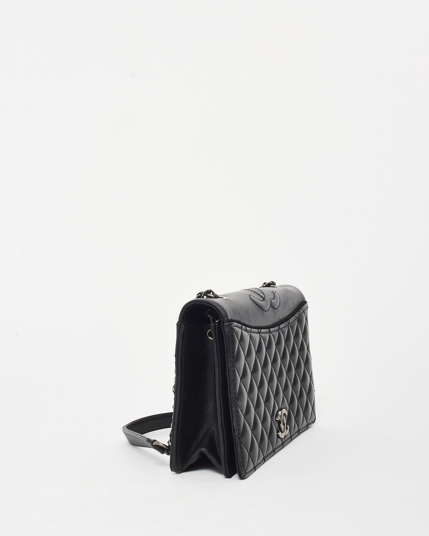 Chanel Black Lambskin Ballerina Flap Crossbody Bag