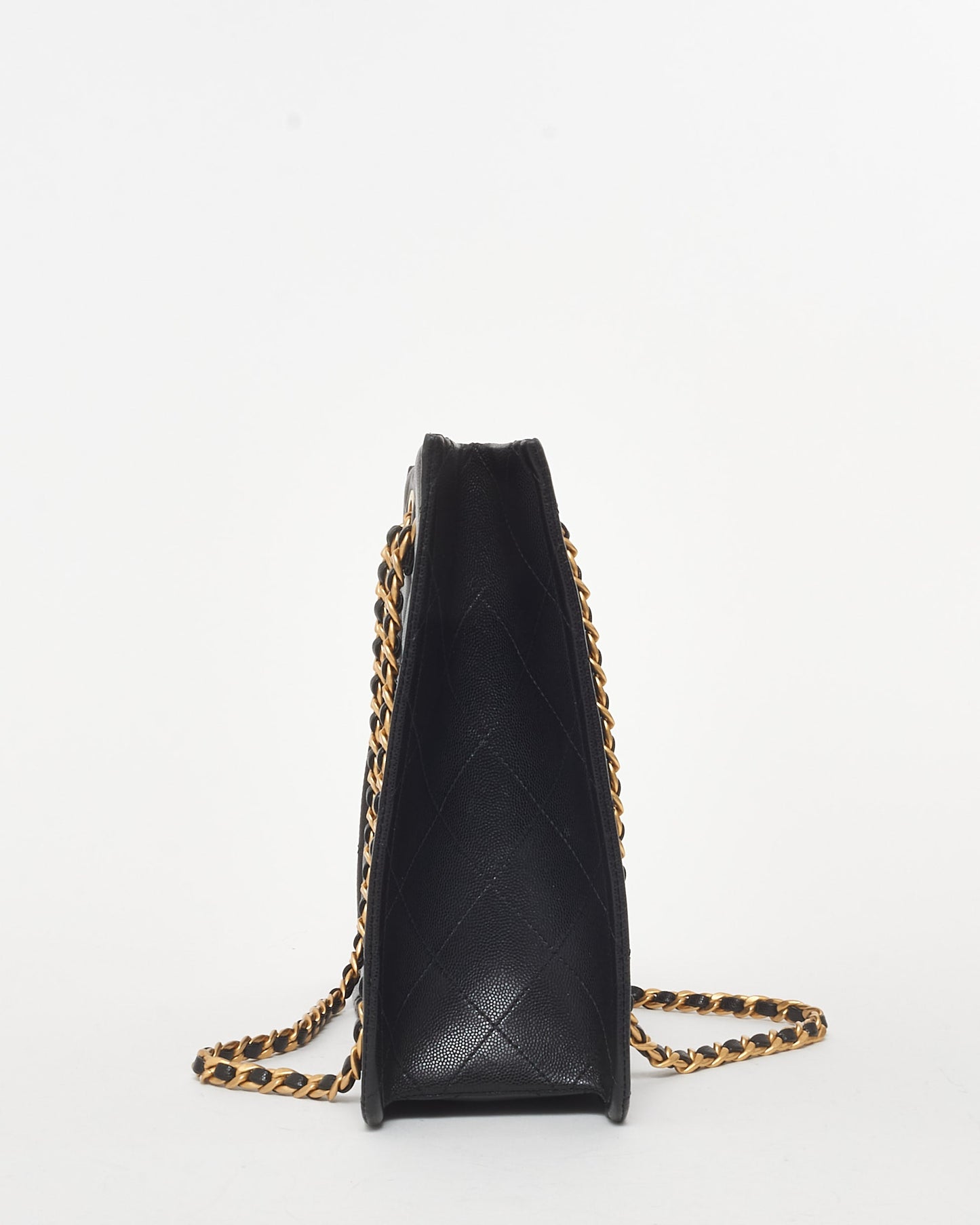 Chanel Black Caviar Leather Sweet Classic Shopping Tote Bag GHW
