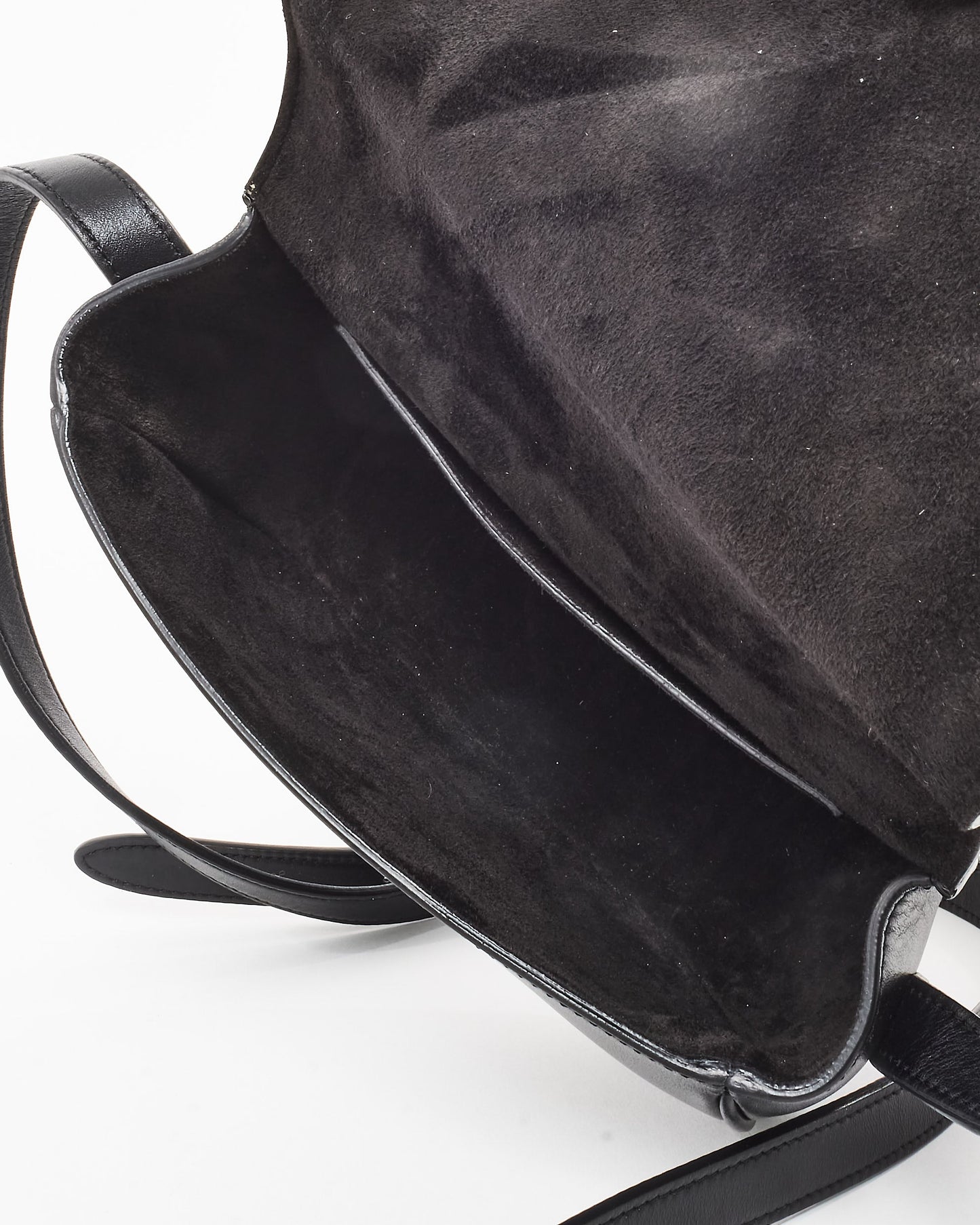 Celine Black Smooth Leather Triomphe Logo Floco Crossbody Bag
