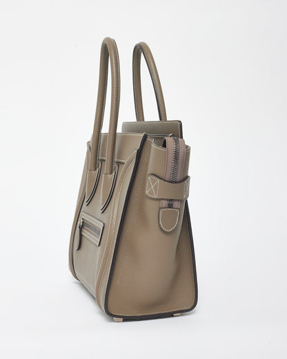 Celine Taupe (Souris) Leather Micro Luggage Tote