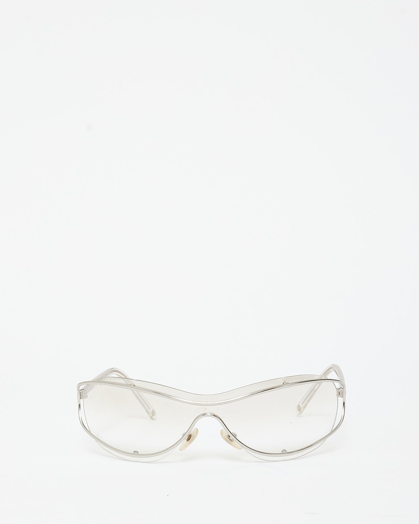 Chanel Vintage 4028 C.159/61 Clear Frame Shield Glasses