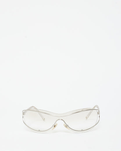 Chanel Vintage 4028 C.159/61 Clear Frame Shield Glasses