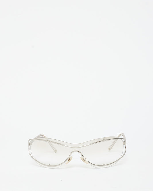 Chanel Vintage 4028 C.159/61 Clear Frame Shield Glasses