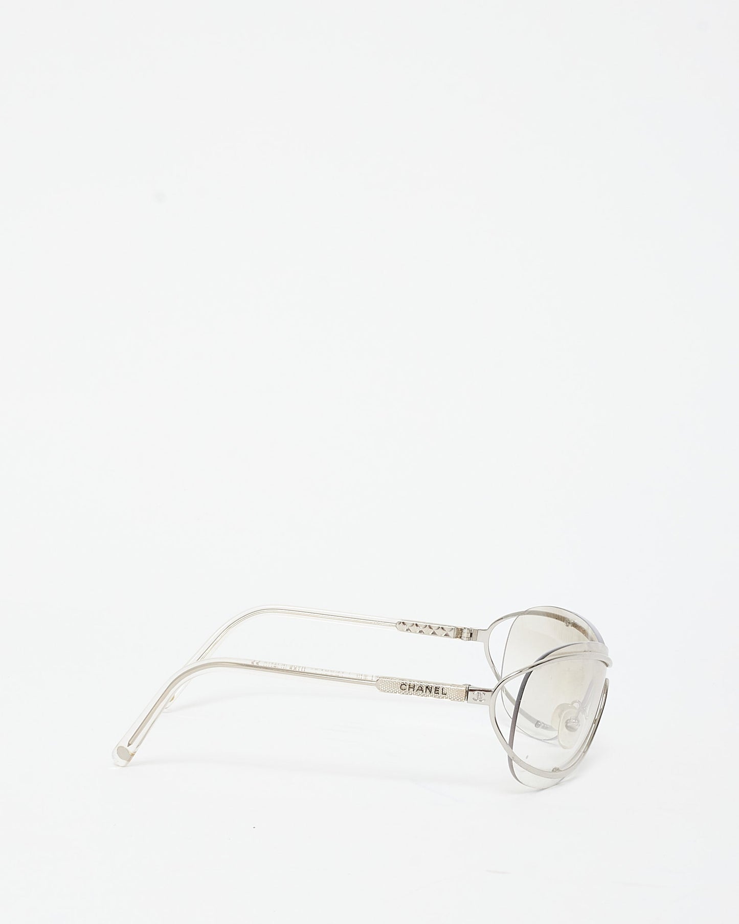 Chanel Vintage 4028 C.159/61 Clear Frame Shield Glasses
