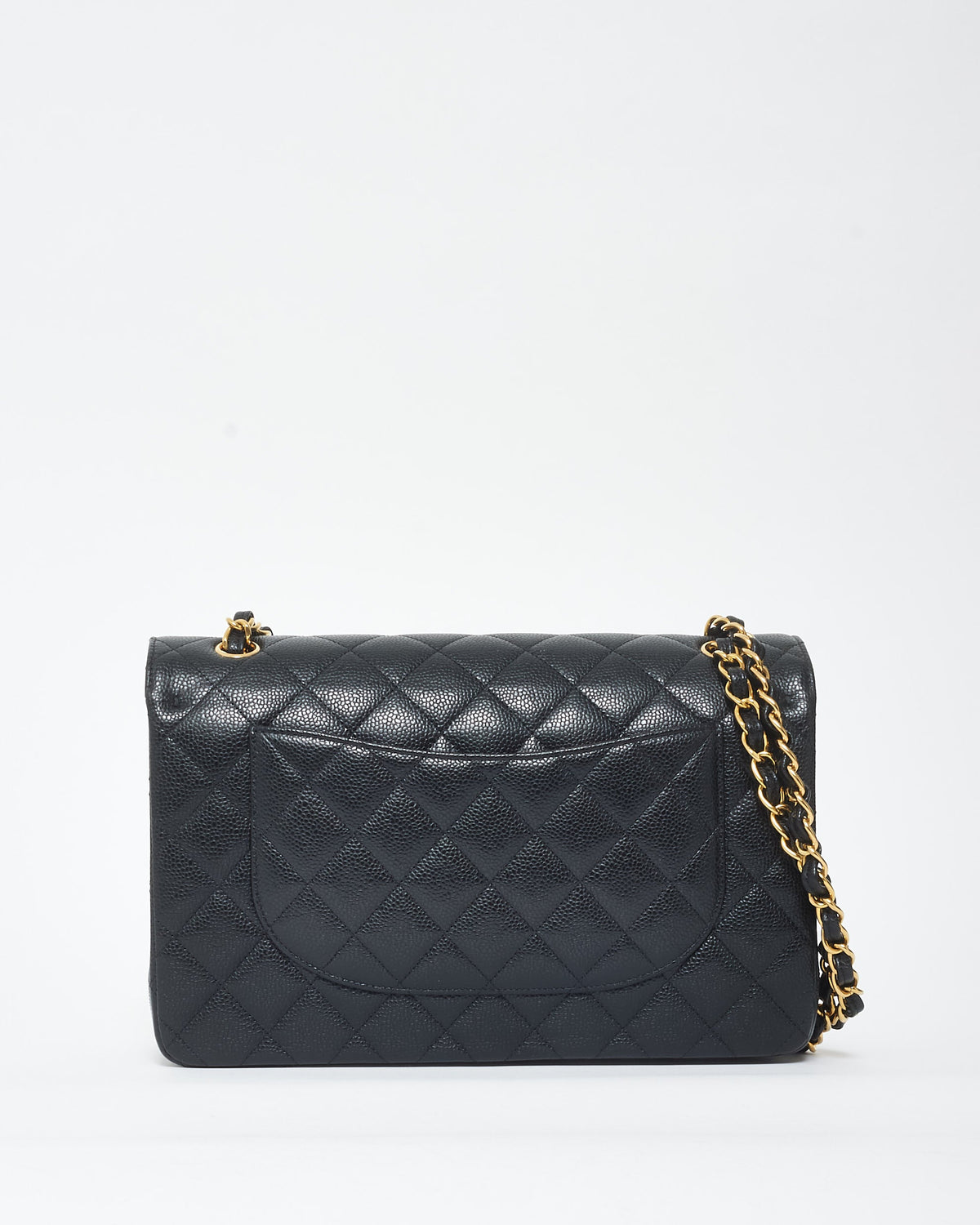 Chanel Black Caviar Leather GHW Jumbo Classic Double Flap Bag