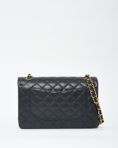 Chanel Black Caviar Leather GHW Jumbo Classic Double Flap Bag