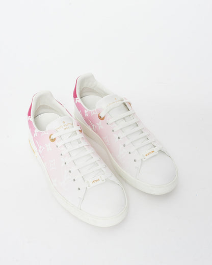 Louis Vuitton Pink Ombré Monogram Logo Sneakers - 37