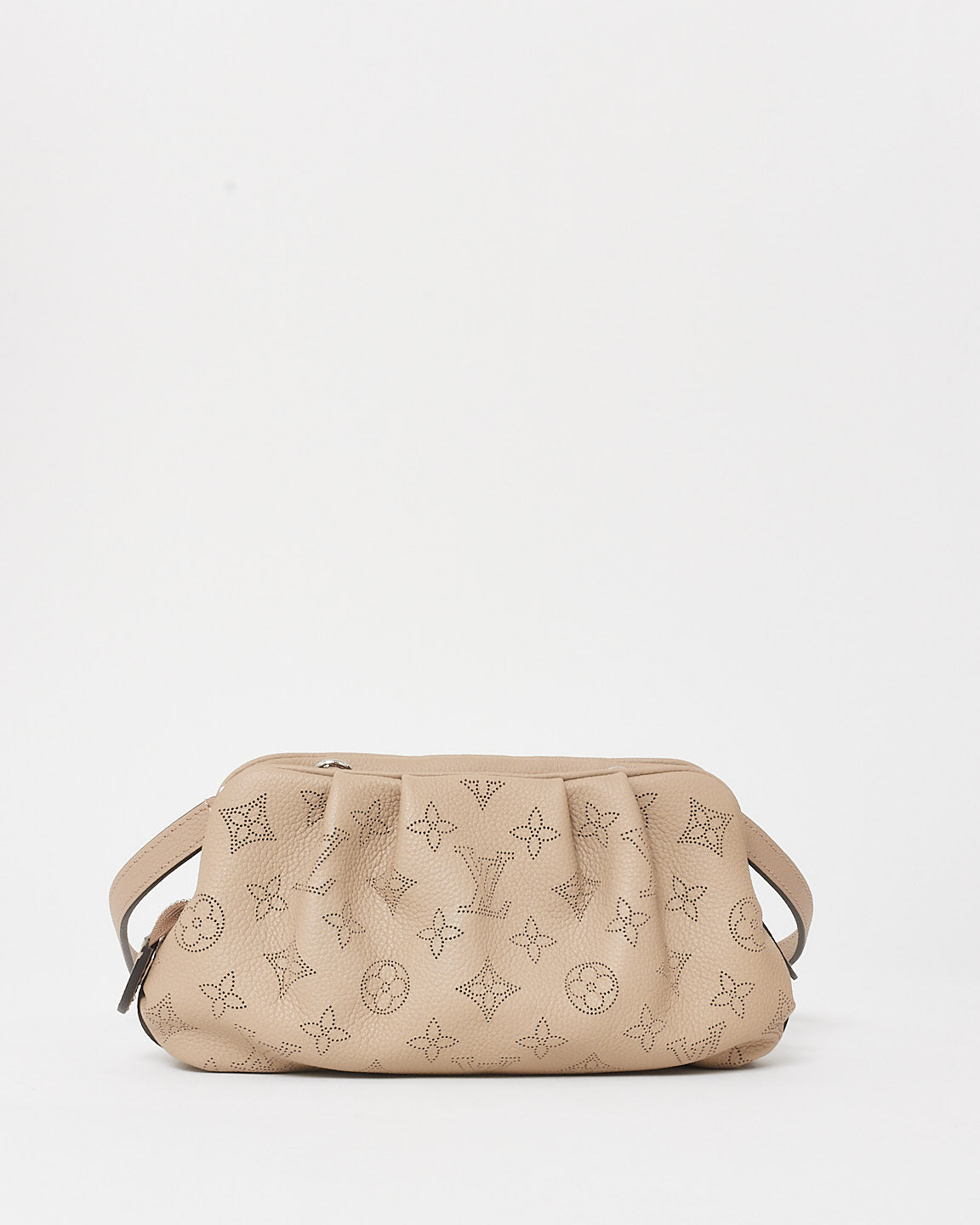 Louis Vuitton Taupe Mahina Leather Mini Scala Pouch