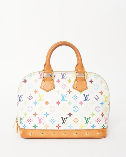 Louis Vuitton White & Multi Monogram Murakami Coated Canvas Alma PM Bag