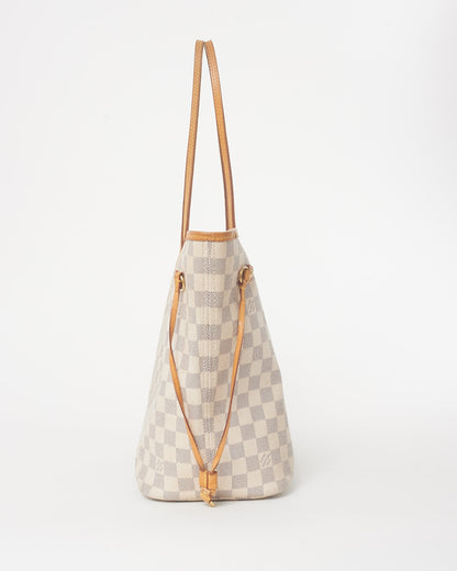 Louis Vuitton Damier Azur Coated Canvas Neverfull MM Bag