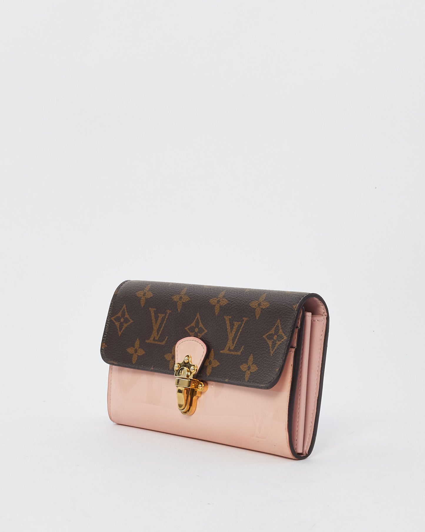 Louis Vuitton Monogram Canvas & Pink Patent Leather Cherrywood Wallet