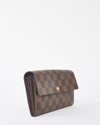 Louis Vuitton Damier Ebene Coated Canvas Sarah Long Wallet