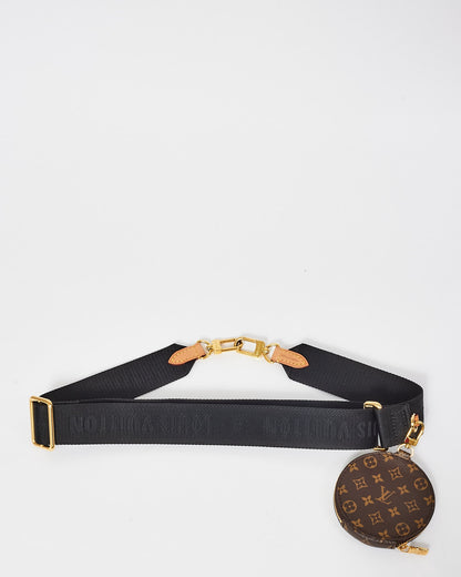 Louis Vuitton Black Canvas and Monogram Bandoulière Strap