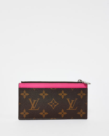 Louis Vuitton Coated Canvas and Leather Pink Monogram Coin Card Holder