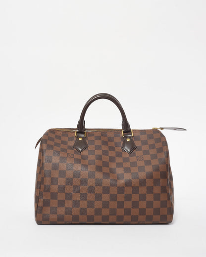 Louis Vuitton Damier Ebene Coated Canvas Speedy 30 Bag