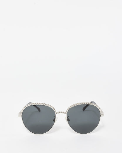 Chanel C.124/S4 Chain Detail Round Frame Sunglasses