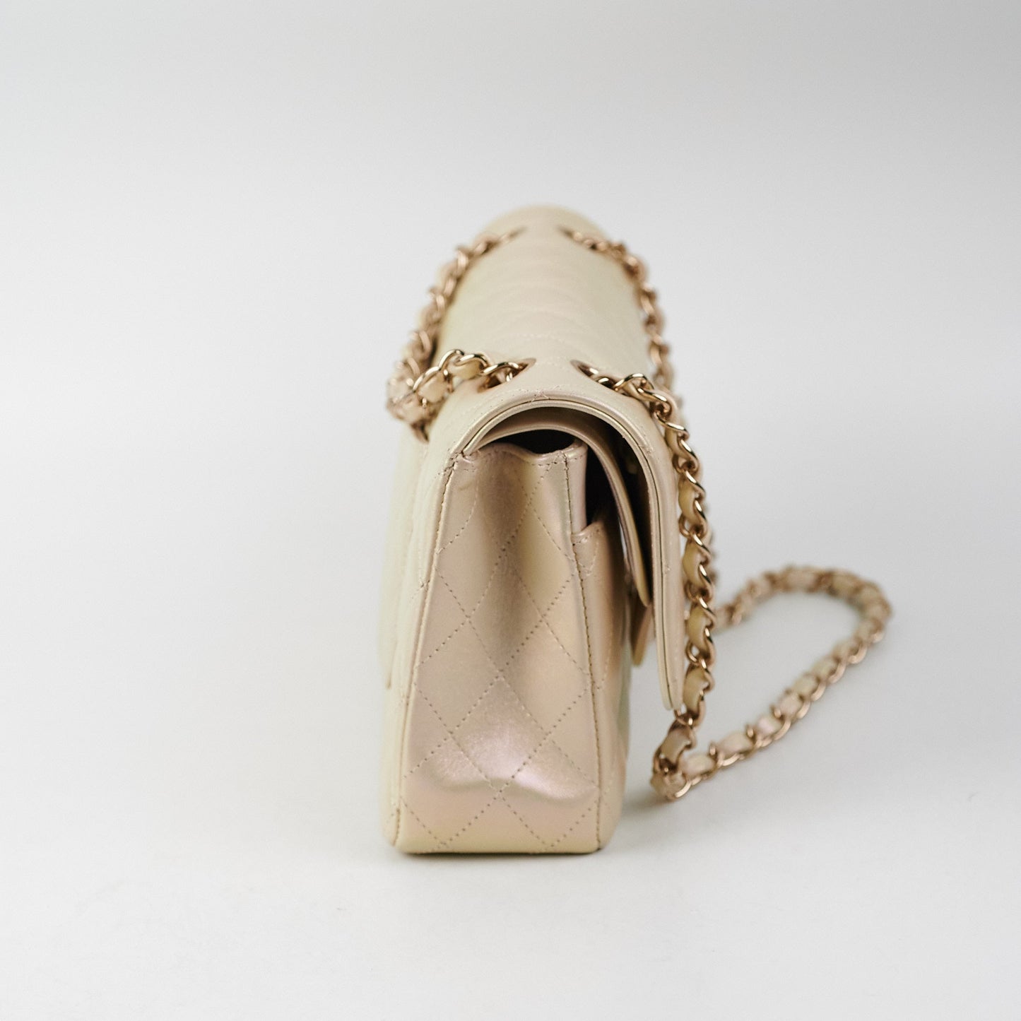 Chanel Double Flap Medium Large Pearlescent