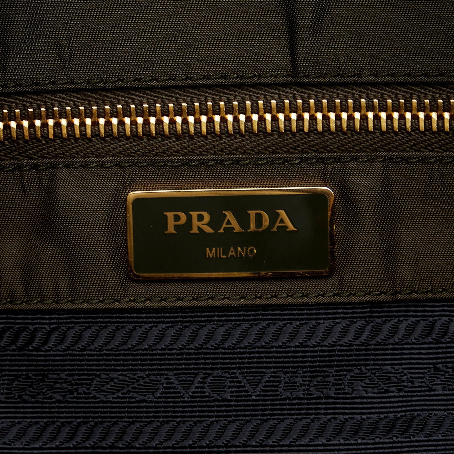 Prada Tessuto Green Nylon Canvas