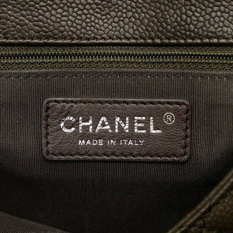 Chanel CC Casual Pocket Flap Bag  Leather Shoulder Bag in Good condition