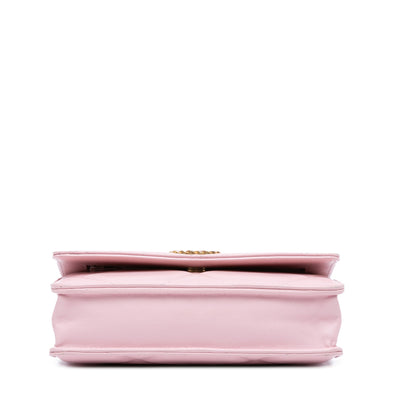 Pink Chanel Quilted Lambskin 19 Wallet on Chain Satchel