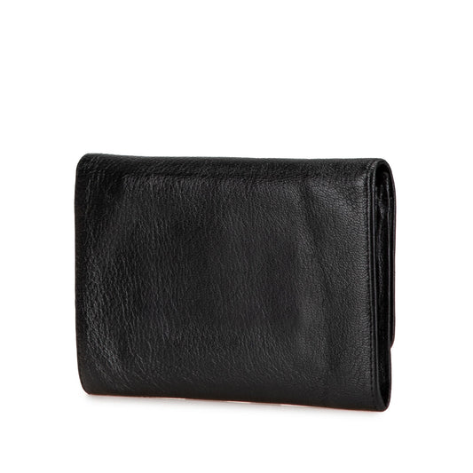 Black Chanel Calfskin CC Compact Wallet