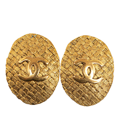 CHANEL CC Clip On Earrings Costume Earrings