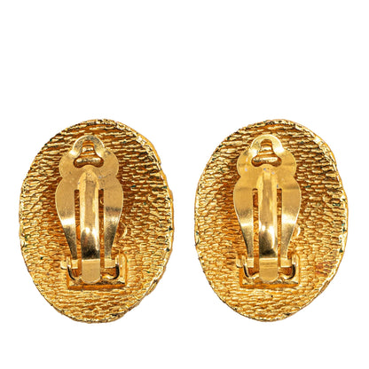 CHANEL CC Clip On Earrings Costume Earrings