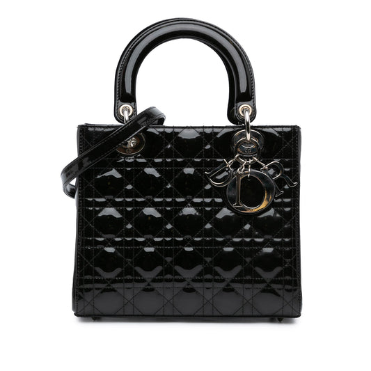 Medium Patent Cannage Lady Dior