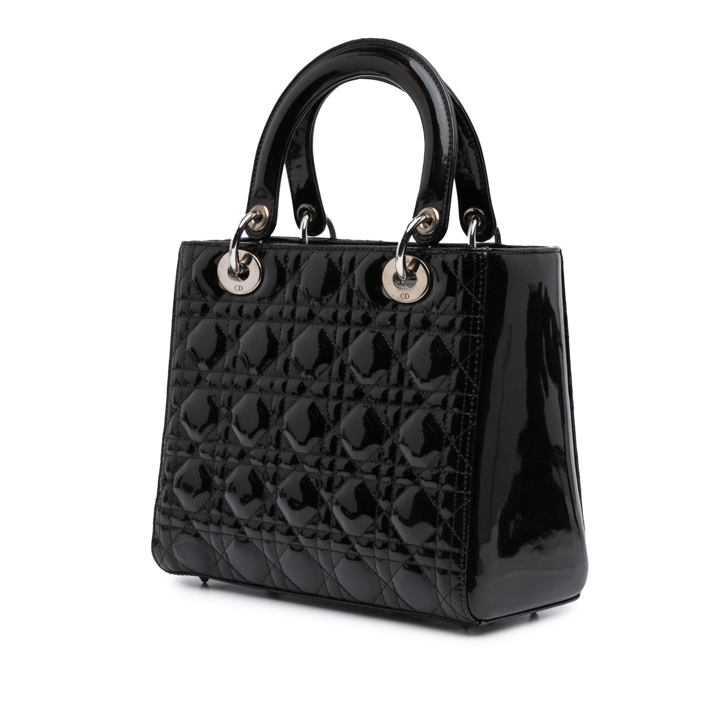 Medium Patent Cannage Lady Dior