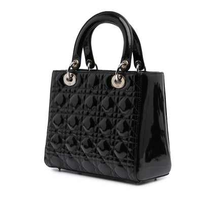 Medium Patent Cannage Lady Dior