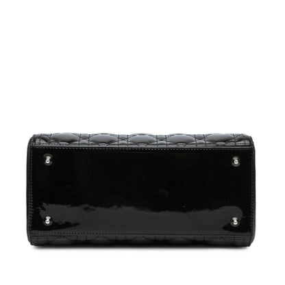 Medium Patent Cannage Lady Dior