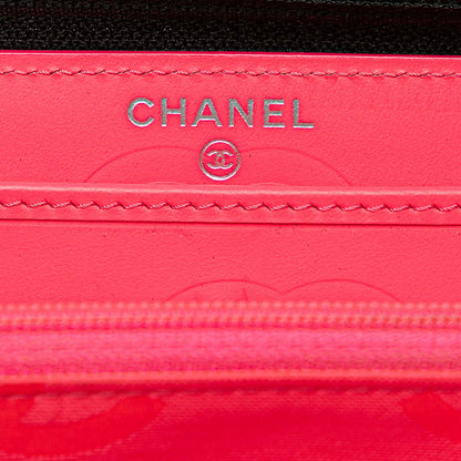 Chanel Cambon Quilted Leather Zip Around Wallet Leather Long Wallet in Good condition