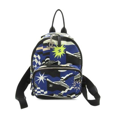 CHANEL CC Cruise Print Canvas Backpack