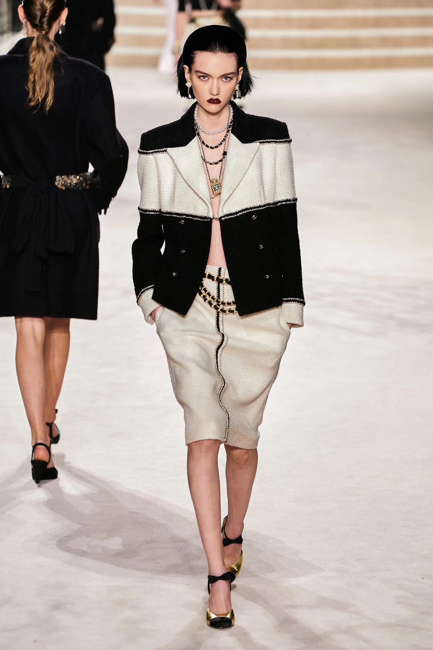Cream Tweed Skirt