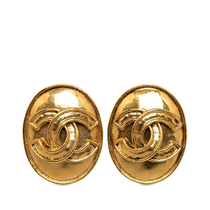 CHANEL CC Clip On Earrings Costume Earrings