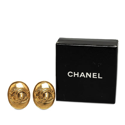 CHANEL CC Clip On Earrings Costume Earrings