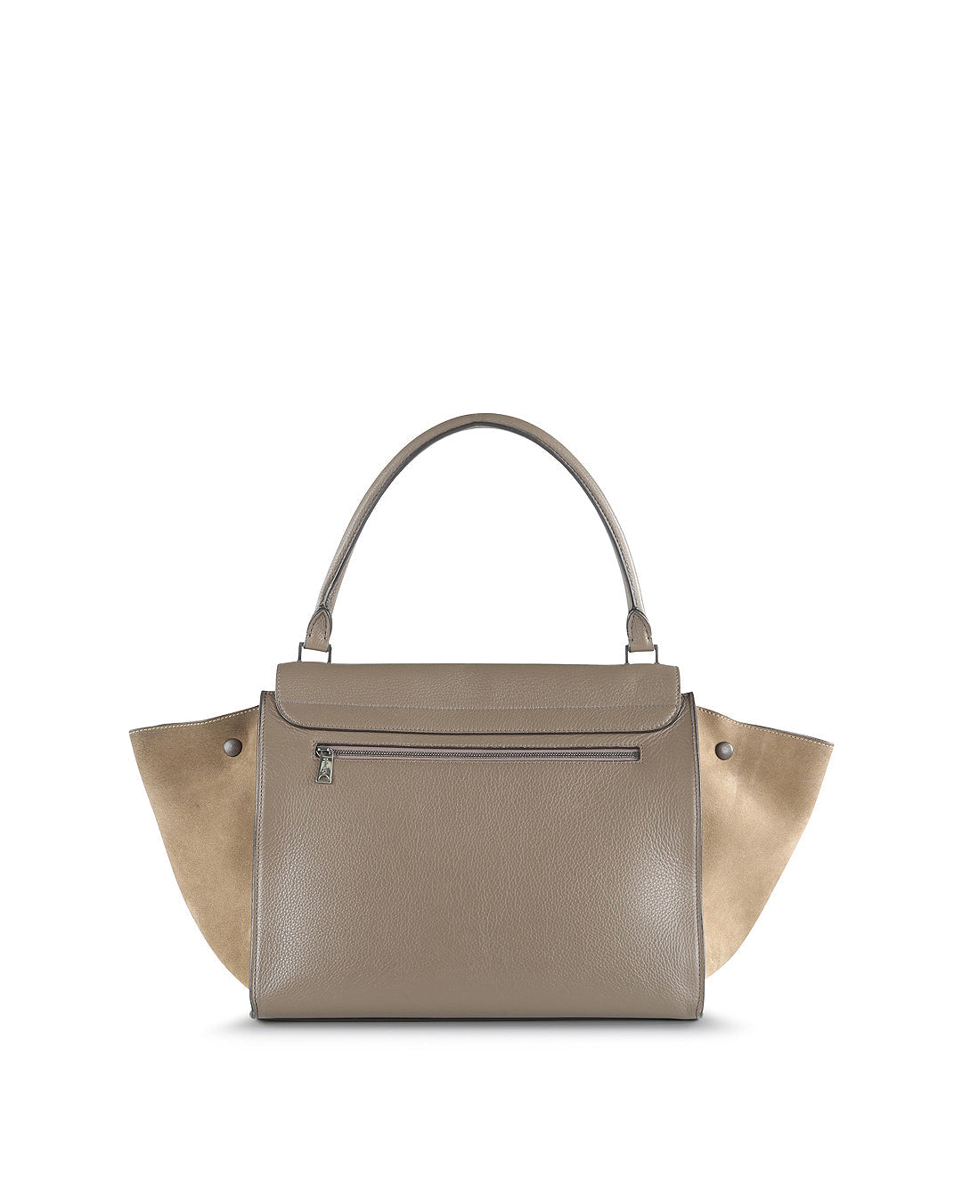 Celine Taupe Leather & Suede Trapeze Bag