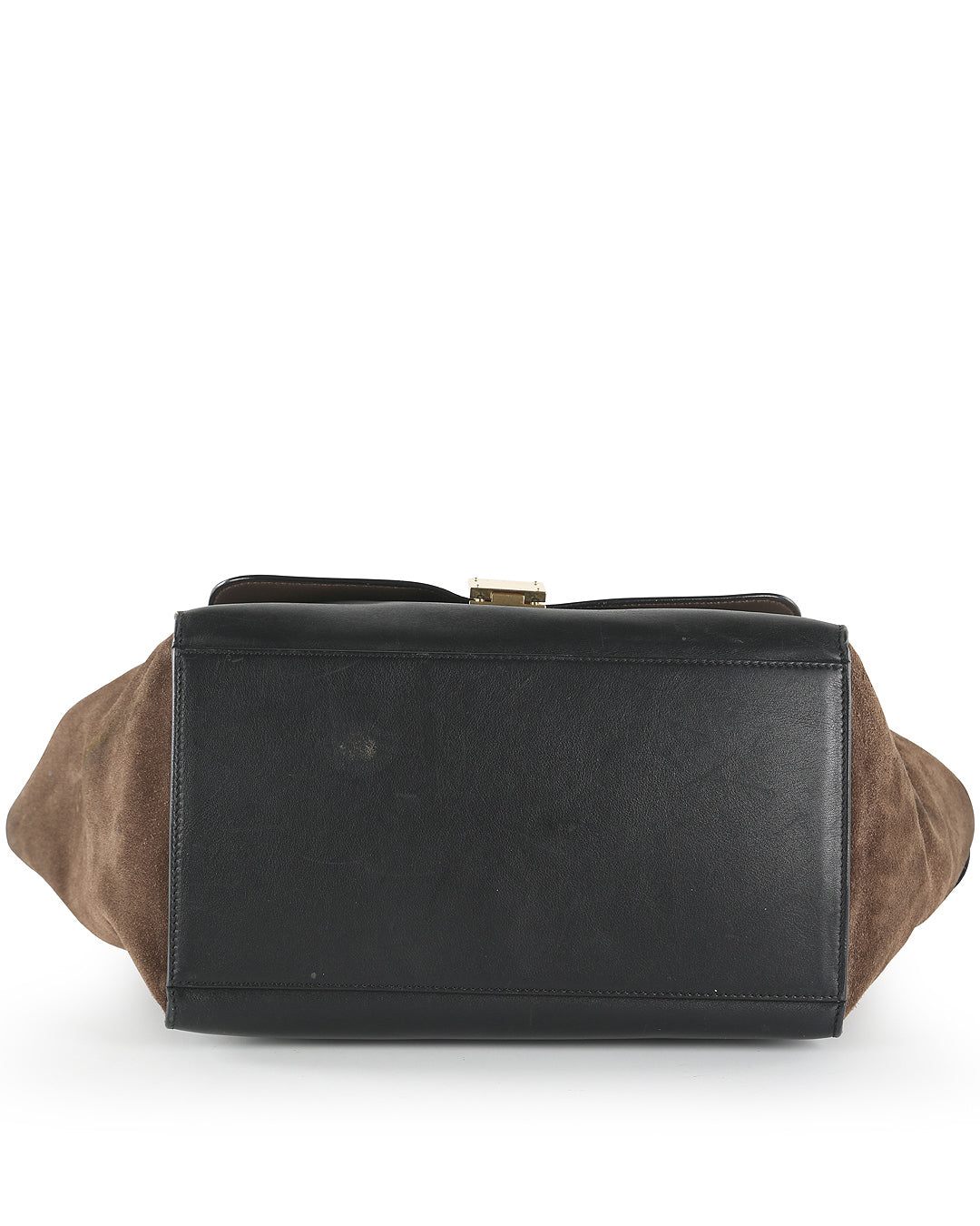 Celine Black & Brown Python Leather & Suede MediumTrapeze Bag