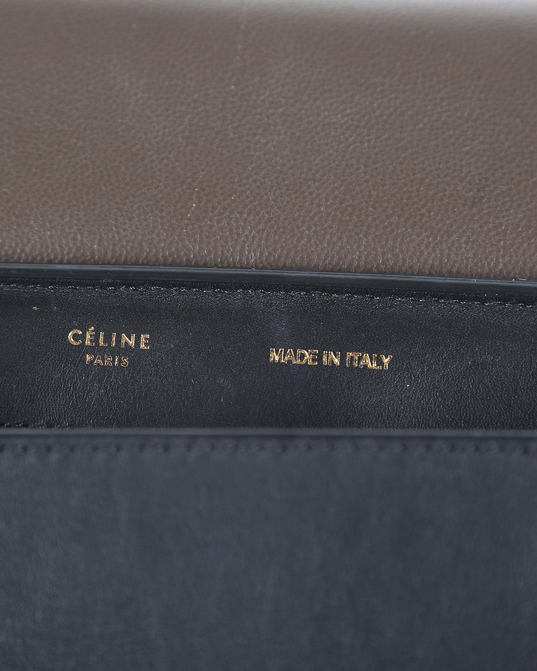 Celine Black & Brown Python Leather & Suede MediumTrapeze Bag