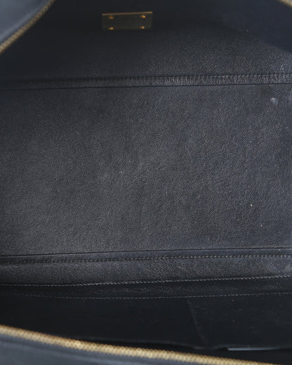 Celine Tricolor Leather and Suede Medium Trapeze Handbag