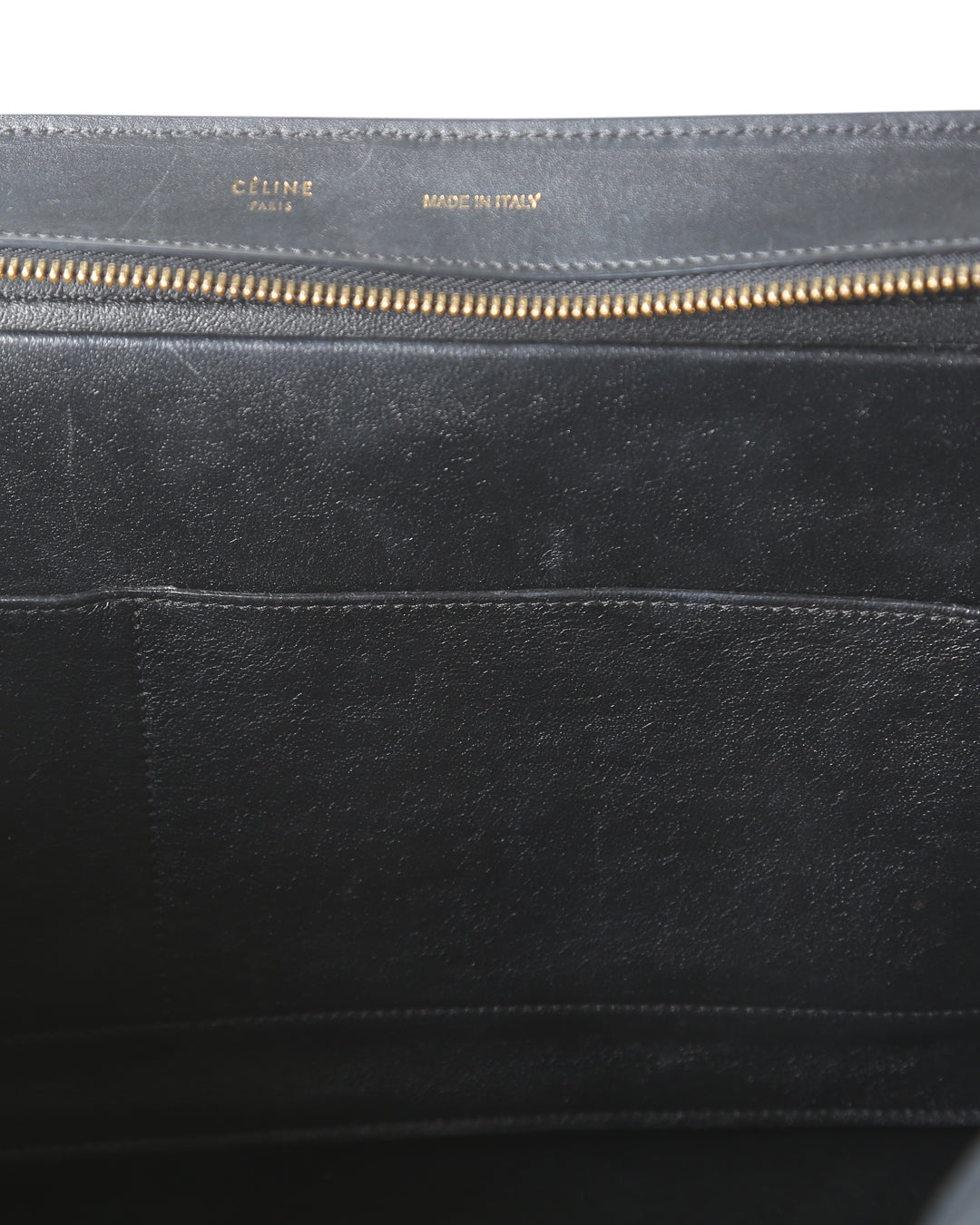 Celine Tricolor Leather and Suede Medium Trapeze Handbag