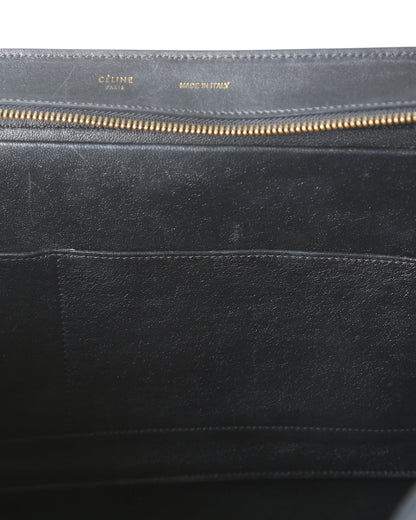 Celine Tricolor Leather and Suede Medium Trapeze Handbag